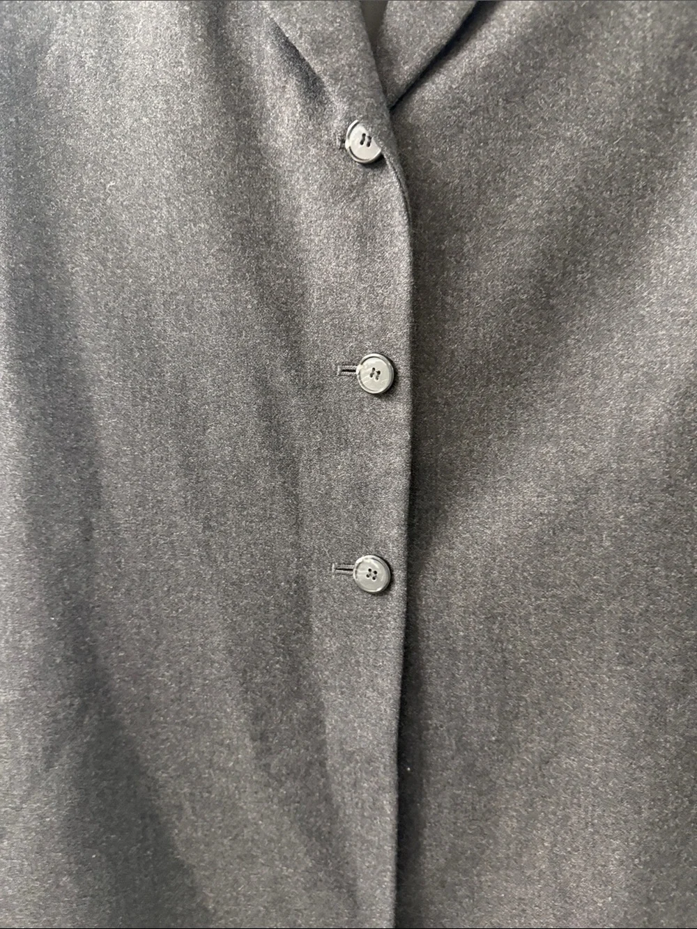 Jones New York Dark Charcoal Shawl-Collar Women’s Long Blazer Size 8.